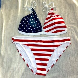 Old Navy NWT Classic Bikini American Print Swim Suit for Women